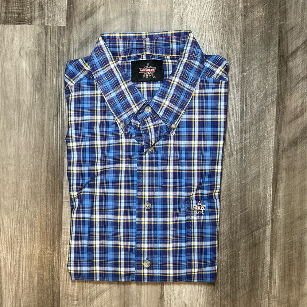 PBR Western Long Sleeve Button Down Shirt - XL